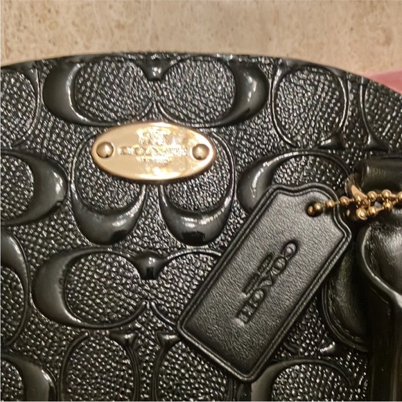 Coach Black embossed Leather Mini Bag - Picture 3 of 5